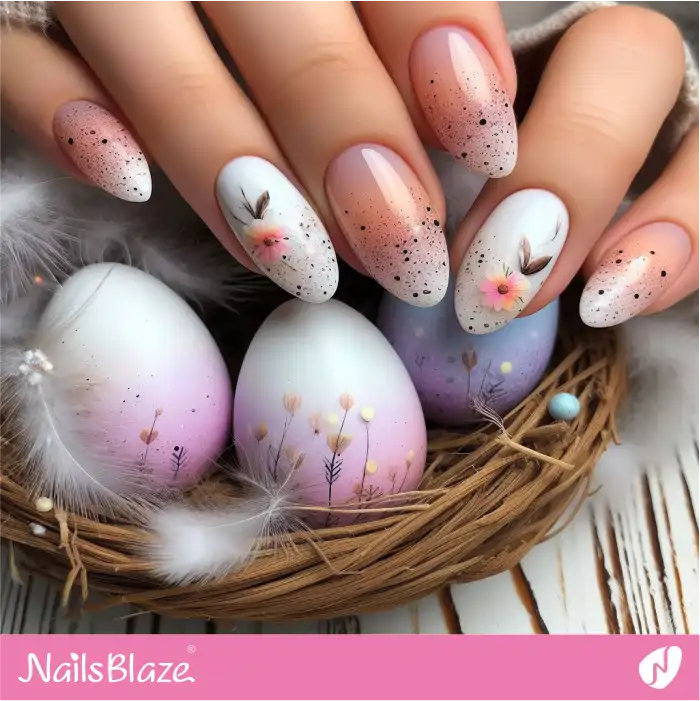 Classy Easter Nails with Speckled Egg Design | Easter Nails - NB3539